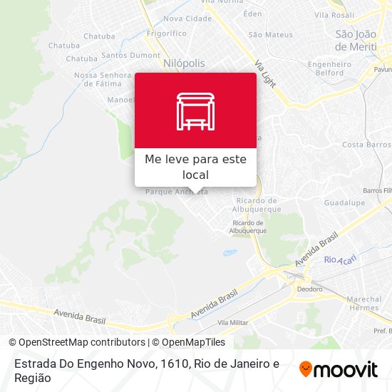 Estrada Do Engenho Novo, 1610 mapa