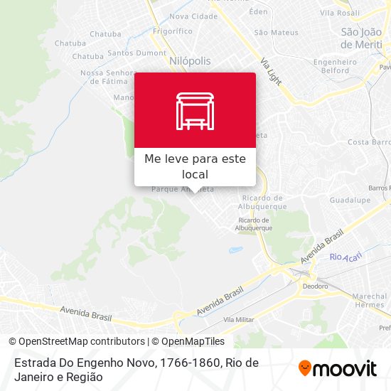 Estrada Do Engenho Novo, 1766-1860 mapa