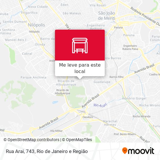 Rua Arai, 743 mapa