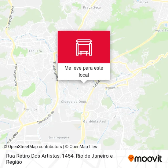 Rua Retiro Dos Artistas, 1454 mapa