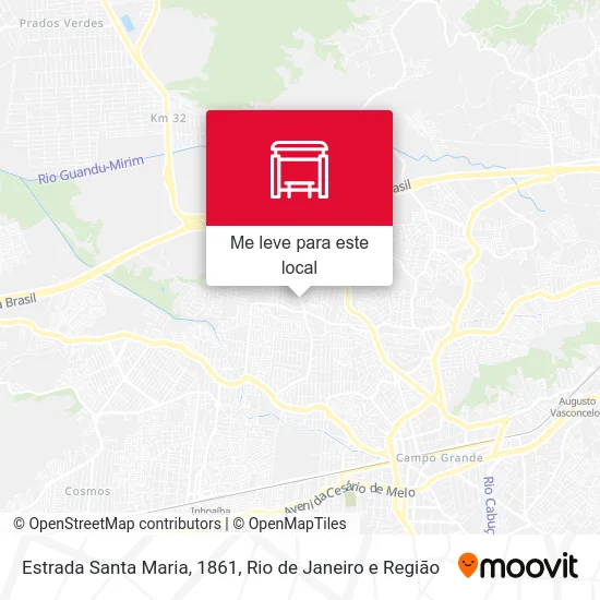 Estrada Santa Maria, 1861 mapa