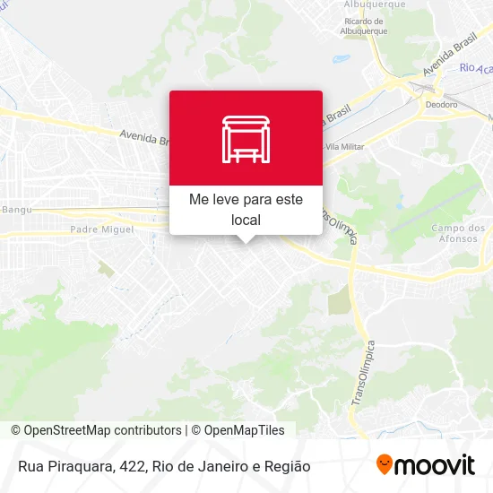 Rua Piraquara, 422 mapa