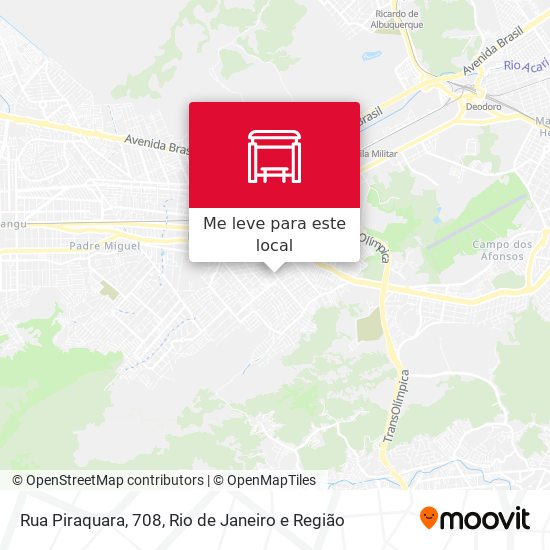 Rua Piraquara, 708 mapa