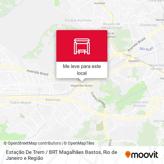 Estação De Trem / BRT Magalhães Bastos mapa