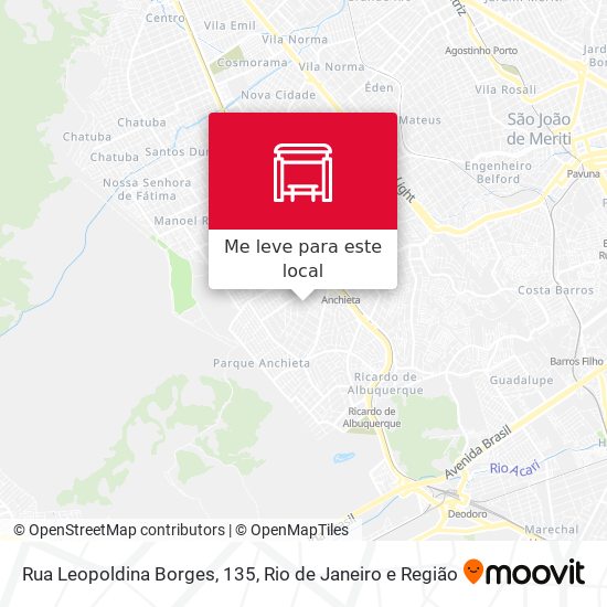 Rua Leopoldina Borges, 135 mapa