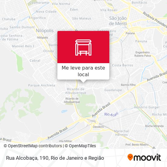 Rua Alcobaça, 190 mapa