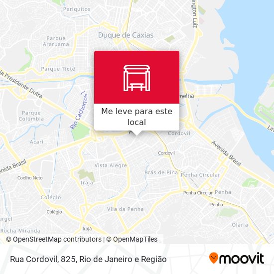 Rua Cordovil, 825 mapa