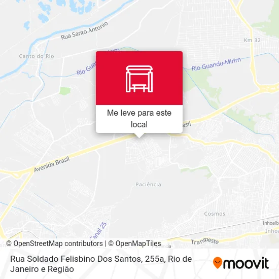 Rua Soldado Felisbino Dos Santos, 255a mapa