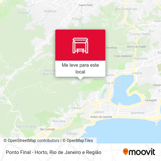 Ponto Final - Horto mapa