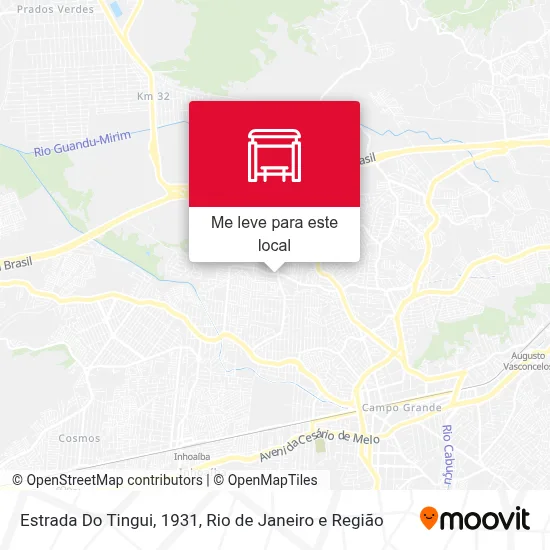 Estrada Do Tingui, 1931 mapa