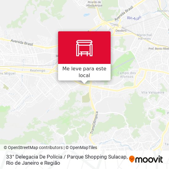33° Delegacia De Polícia / Parque Shopping Sulacap mapa