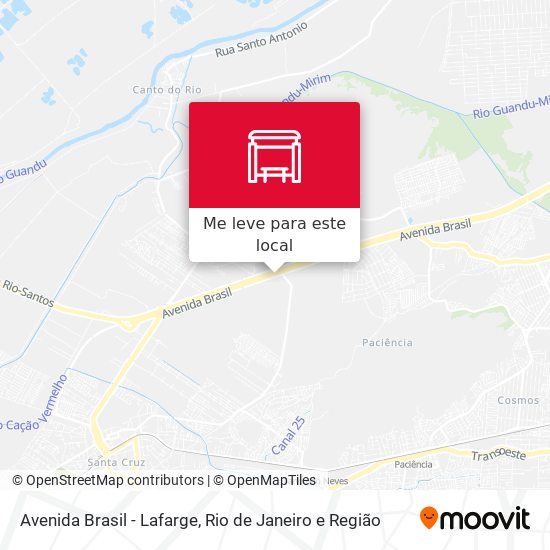 Avenida Brasil - Lafarge mapa