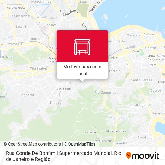 Rua Conde De Bonfim | Supermercado Mundial mapa
