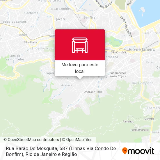 Rua Barão De Mesquita, 687 (Linhas Via Conde De Bonfim) mapa
