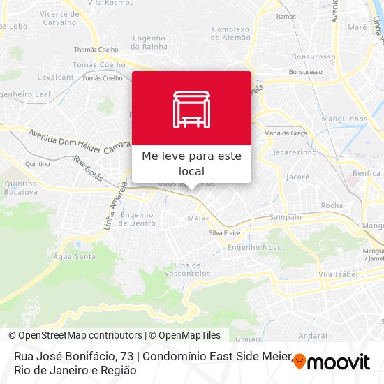 Rua José Bonifácio, 73 | Condomínio East Side Meier mapa