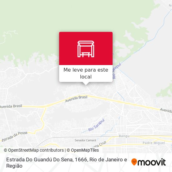 Estrada Do Guandú Do Sena, 1666 mapa