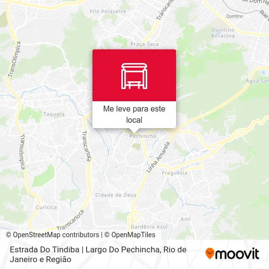 Estrada Do Tindiba | Largo Do Pechincha mapa