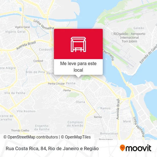 Rua Costa Rica, 84 mapa