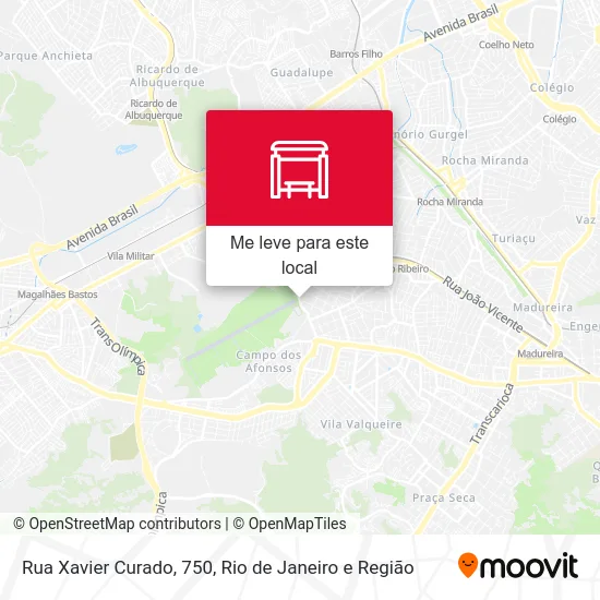 Rua Xavier Curado, 750 mapa