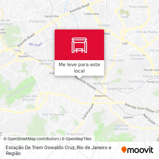 Estação De Trem Oswaldo Cruz mapa