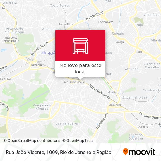 Rua João Vicente, 1009 mapa