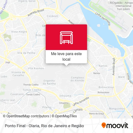 Ponto Final - Olaria mapa