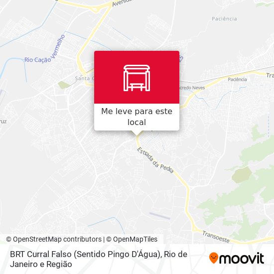 BRT Curral Falso (Sentido Pingo D'Água) mapa