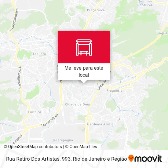 Rua Retiro Dos Artistas, 993 mapa