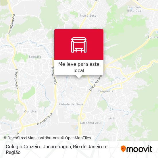 Colégio Cruzeiro Jacarepaguá mapa