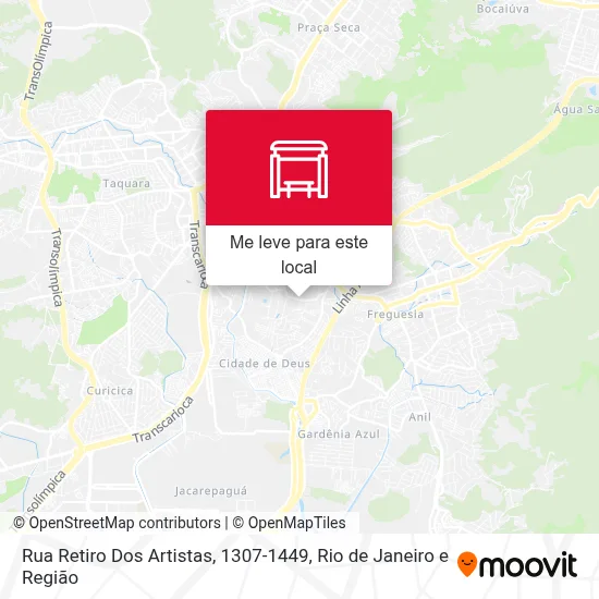 Rua Retiro Dos Artistas, 1307-1449 mapa