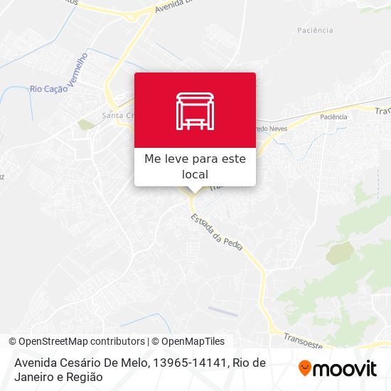 Avenida Cesário De Melo, 13965-14141 mapa