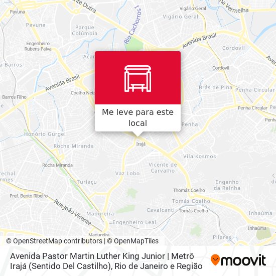 Avenida Pastor Martin Luther King Junior | Metrô Irajá (Sentido Del Castilho) mapa