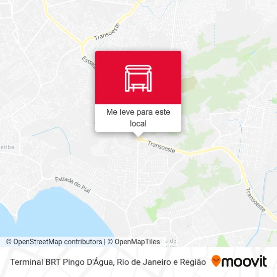 Terminal BRT Pingo D'Água mapa