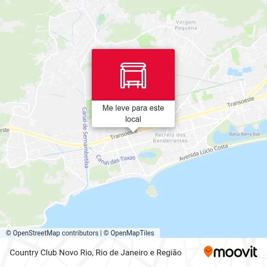 Country Club Novo Rio mapa