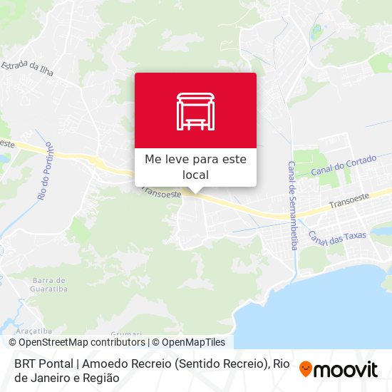 BRT Pontal | Amoedo Recreio (Sentido Recreio) mapa