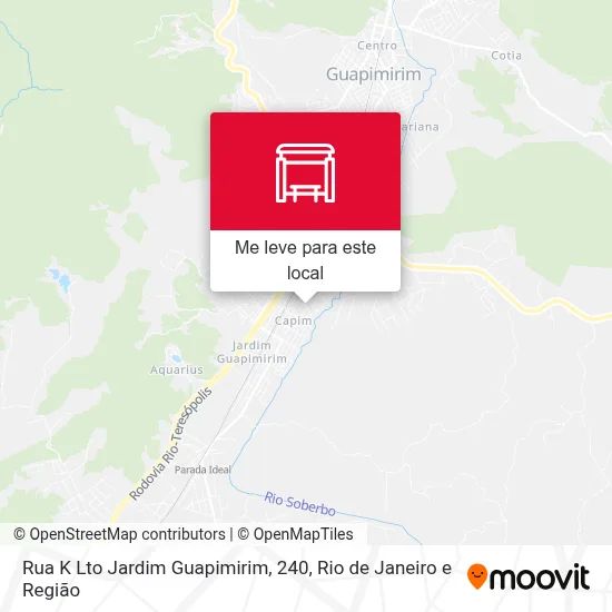 Rua K Lto Jardim Guapimirim, 240 mapa