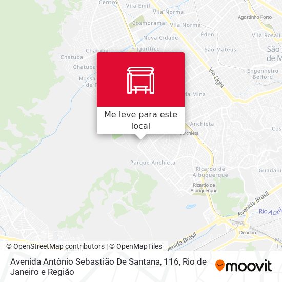 Avenida Antônio Sebastião De Santana, 116 mapa