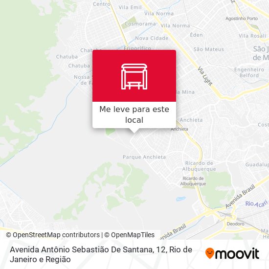 Avenida Antônio Sebastião De Santana, 12 mapa