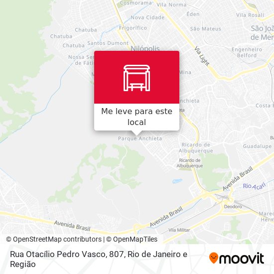 Rua Otacílio Pedro Vasco, 807 mapa