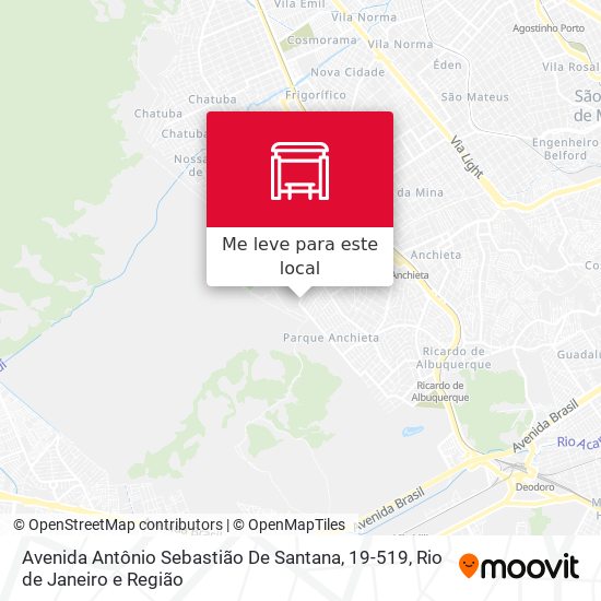 Avenida Antônio Sebastião De Santana, 19-519 mapa