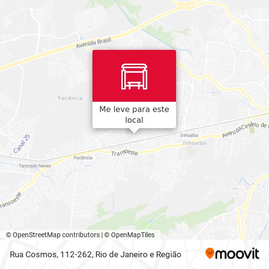 Rua Cosmos, 112-262 mapa