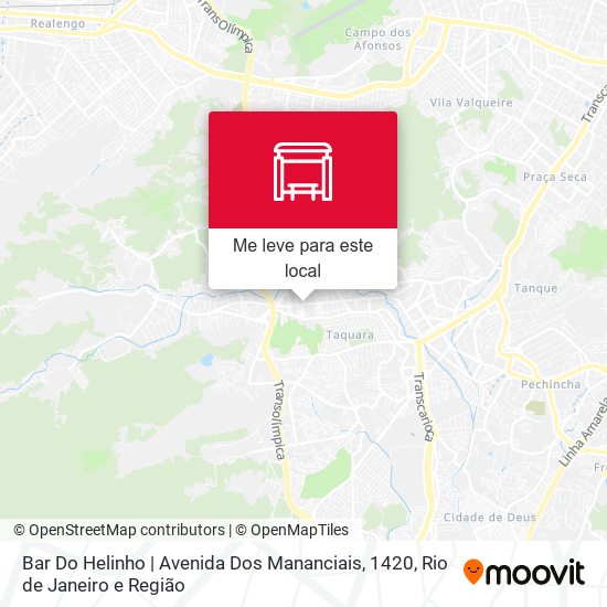 Bar Do Helinho | Avenida Dos Mananciais, 1420 mapa