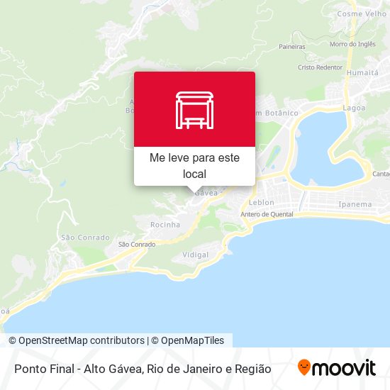 Ponto Final - Alto Gávea mapa