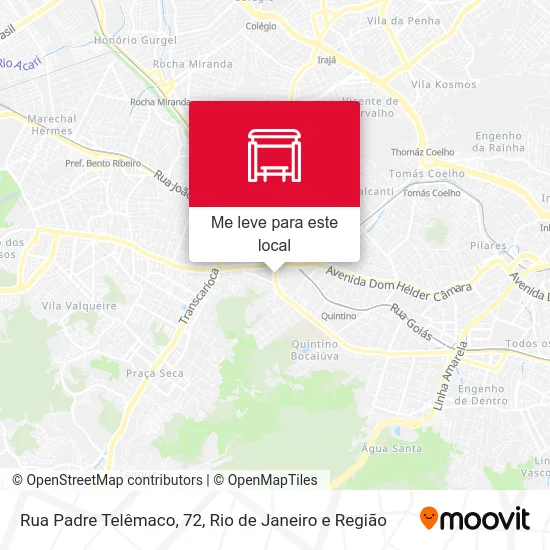 Rua Padre Telêmaco, 72 mapa