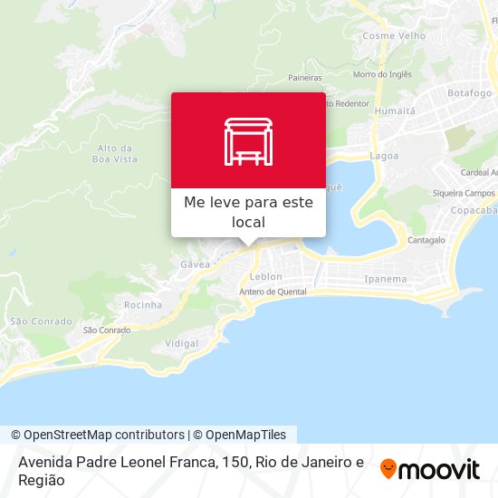 Avenida Padre Leonel Franca, 150 mapa