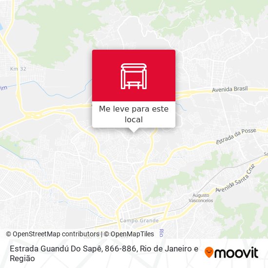Estrada Guandú Do Sapê, 866-886 mapa