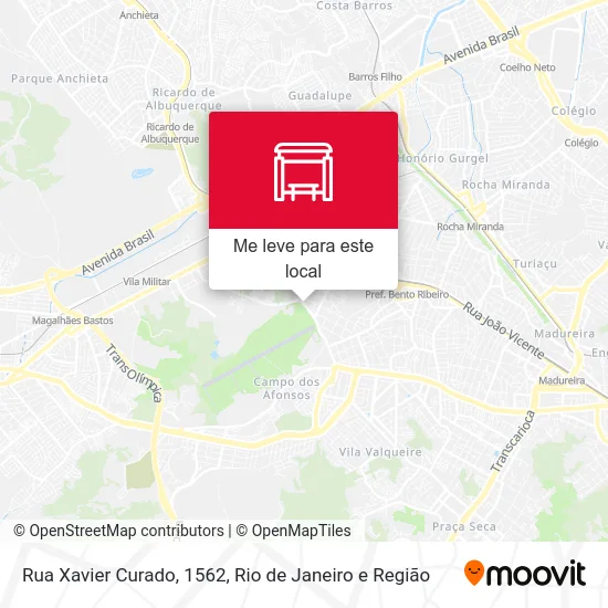 Rua Xavier Curado, 1562 mapa