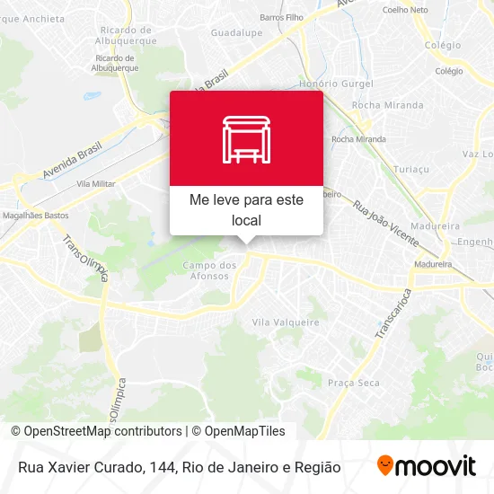 Rua Xavier Curado, 144 mapa
