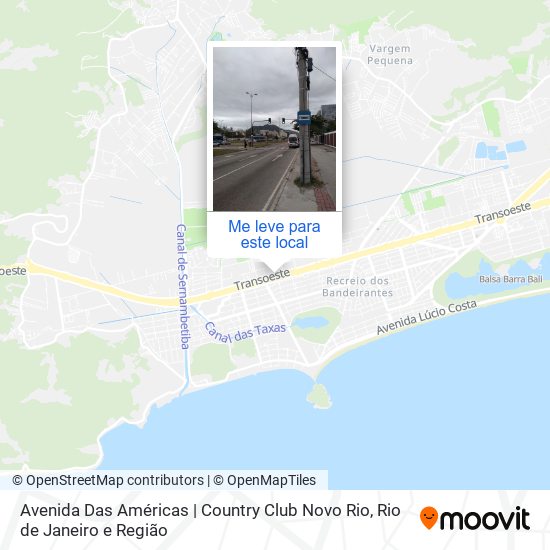 Avenida Das Américas | Country Club Novo Rio mapa