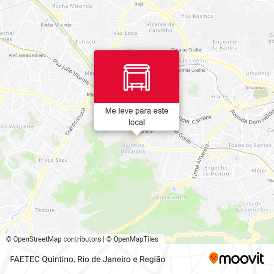 FAETEC Quintino mapa